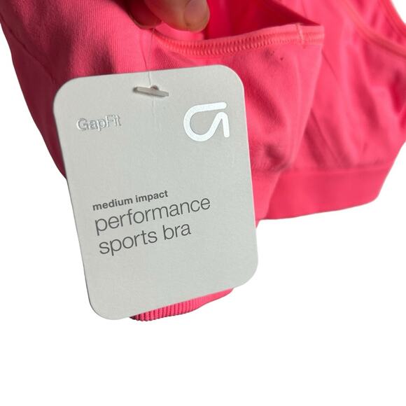 GAP Fit Sports Bra Melon PINK SIZE L NEW! - Picture 2 of 4
